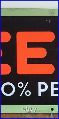 Original Veedol 100% Pennsylvania Motor Oil Advertising Sign 14x42