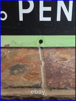 Original Veedol 100% Pennsylvania Motor Oil Advertising Sign 14x42