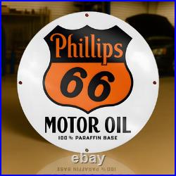 PHILLIPS 66 MOTOR OIL Heavy Metal Sign (XL 19.7 / 50 cm)