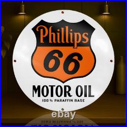 PHILLIPS 66 MOTOR OIL Heavy Metal Sign (XL 19.7 / 50 cm)