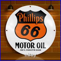 PHILLIPS 66 MOTOR OIL Heavy Metal Sign (XL 19.7 / 50 cm)