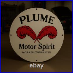 PLUME Motor Spirit Vacuum Oil Heavy Metal Sign XL 19.7 (50 cm) PLUME Motor Spirit Vacuum Oil Heavy Metal Sign XL 19.7 (50 cm)