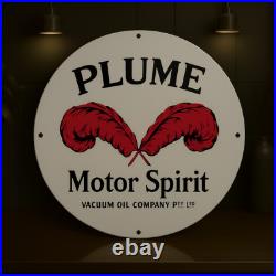 PLUME Motor Spirit Vacuum Oil Heavy Metal Sign XL 19.7 (50 cm) PLUME Motor Spirit Vacuum Oil Heavy Metal Sign XL 19.7 (50 cm)