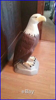 Painted White Eagle Motor Oil Gasoline 32 Tall EAGLE Advertising Piece Gas