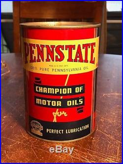 Pennstate Motor Oil Quart Can Nos Never Used Automobile Rare
