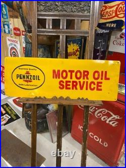 Pennzoil Motor Oil Painted Metal Sign 32 x 11 GAS OIL