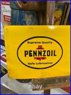 Pennzoil Motor Oil Painted Metal Sign 32 x 11 GAS OIL