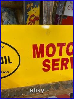 Pennzoil Motor Oil Painted Metal Sign 32 x 11 GAS OIL
