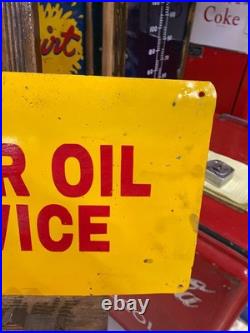 Pennzoil Motor Oil Painted Metal Sign 32 x 11 GAS OIL