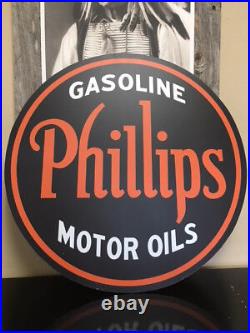 Phillips 66 Motor Oil Sign 30 Round