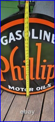 Phillips Gasoline Motor Oil vintage 66 Gas brand porcelain sign