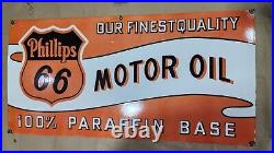 Phillips Motor Oil Porcelain Enamel Sign 48 X 24 Inches