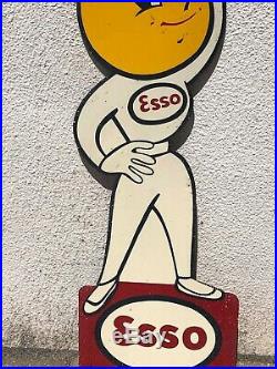 Pin Up Esso Blechschild Schild 1962 Miss Motor Oil Sign Oldose Oil dose Tin Can