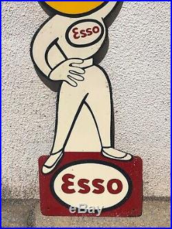Pin Up Esso Blechschild Schild 1962 Miss Motor Oil Sign Oldose Oil dose Tin Can
