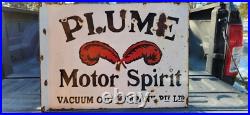 Plume Porcelain Flange Sign motor oil flange