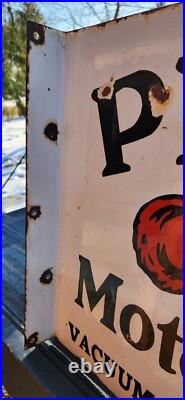 Plume Porcelain Flange Sign motor oil flange