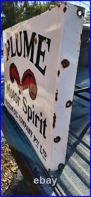 Plume Porcelain Flange Sign motor oil flange