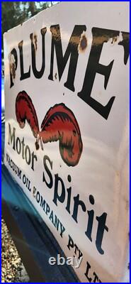 Plume Porcelain Flange Sign motor oil flange