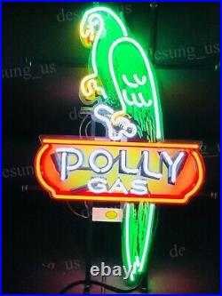 Polly Gas Gasoline Motor Oil 24 Neon Lamp Light Sign HD Vivid Printing