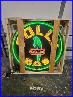 Polly Gas HUGE 36 inch Neon Sign Gasoline & Motor Oil New In Box
