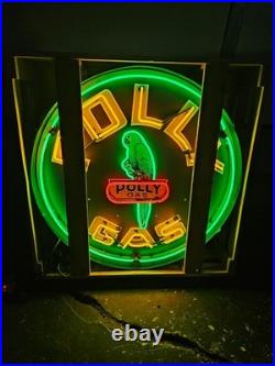 Polly Gas HUGE 36 inch Neon Sign Gasoline & Motor Oil New In Box