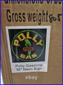 Polly Gas HUGE 36 inch Neon Sign Gasoline & Motor Oil New In Box