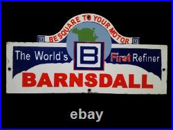 Porcelain Barnsdall Motor Oil Enamel Metal Sign Size 40 x 20 Inches