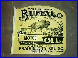 Porcelain Buffalo Motor Oil Enamel Sign Size 24 X 24 INCHES with Flange