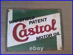 Porcelain Castrol Motor Oil Enamel Sign 24x18 Inches