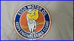 Porcelain Esso Motor Oil Sign