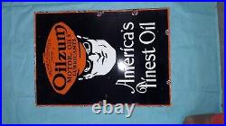 Porcelain Oilzum Motor Oil Enamel Sign 28x22 Inches Double Sided