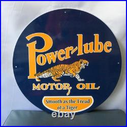 Power-Lube Motor Oil Vintage Tiger Edition Metal Sign 50 cm (19.7)
