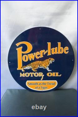 Power-Lube Motor Oil Vintage Tiger Edition Metal Sign 50 cm (19.7)