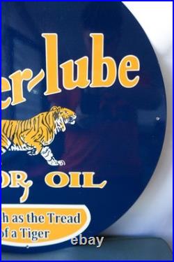 Power-Lube Motor Oil Vintage Tiger Edition Metal Sign 50 cm (19.7)