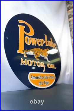 Power-Lube Motor Oil Vintage Tiger Edition Metal Sign 50 cm (19.7)