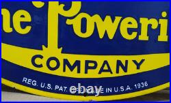 Power lube Motor Oil Porcelain Enamel Sign 30 x 30 Inches 1 Sided