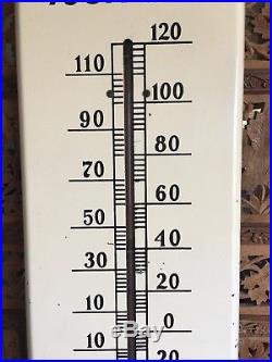 Quaker State Motor Oil Service Station 39 Metal Thermometer Sign Gas