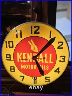 RARE Kendall Motor Oil Lollipop Clock RARE Kendall Motor Oil Lollipop Clock
