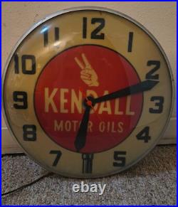 RARE Kendall Motor Oil Lollipop Clock RARE Kendall Motor Oil Lollipop Clock
