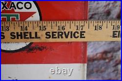 RARE Vintage Texaco Insulated Motor Oil & Havoline Oil Can Rack Advertising SIGN
