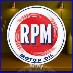 RPM Motor Oil Heavy Metal Sign Retro Garage Wall Art 50 cm (19.7 inches) RPM Motor Oil Heavy Metal Sign Retro Garage Wall Art 50 cm (19.7 inches)