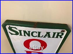 Rare 1930's Sinclair Opaline Motor Oil Porcelain Metal Cookie Cutter Sign (952)