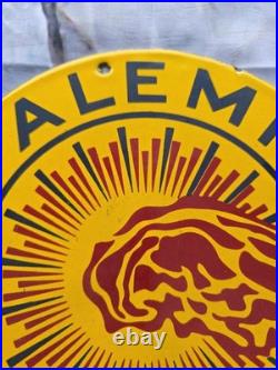 Rare 1950's Alemite Motor Oil Porcelain Sign