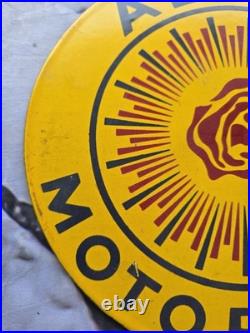 Rare 1950's Alemite Motor Oil Porcelain Sign