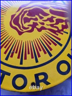 Rare 1950's Alemite Motor Oil Porcelain Sign