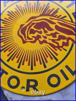 Rare 1950's Alemite Motor Oil Porcelain Sign