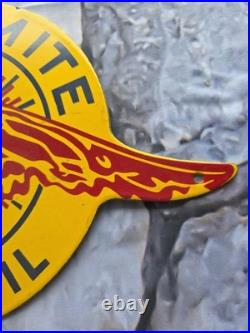 Rare 1950's Alemite Motor Oil Porcelain Sign