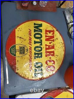 Rare! 24 Enarco En-ar-co Motor Oil Sign 100% Original MAKE an OFFER