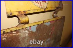 Rare Large Vintage Fleet K-T Motor Oil Grease Gas Station 2 Sided 35 Metal Sign