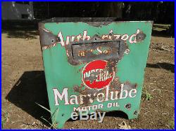 Rare Old Imperial Marvelube Motor Oil Porcelain Bottle Rack Pick Up Only